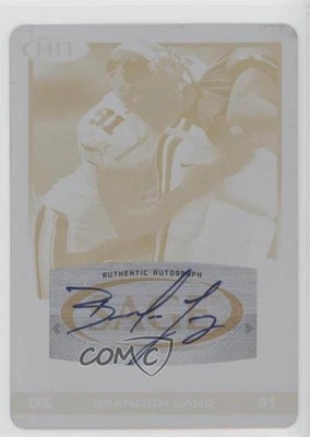 2010 SAGE Hit Printing Plate Magenta Auto 1/1 Brandon Lang #A92 Auto 7bv - Image 1 of 3