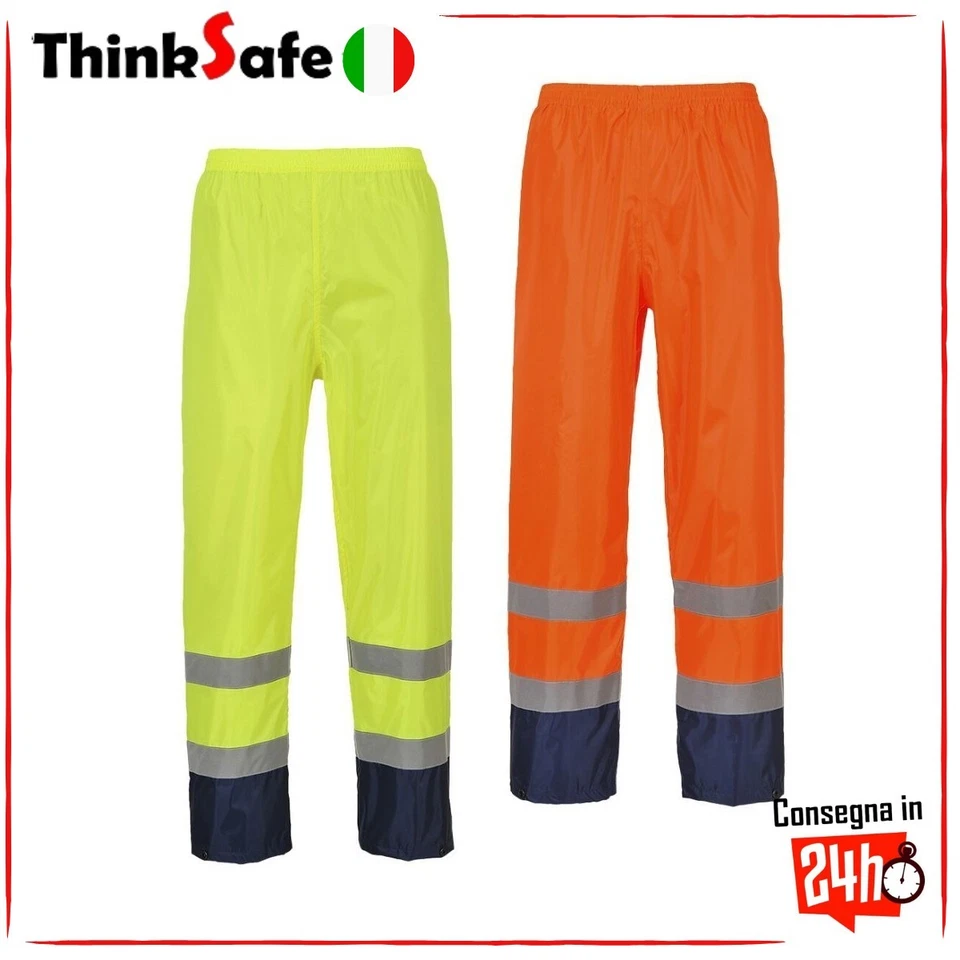 Pantaloni Alta Visibilita Impermeabili Anti Pioggia - Immagine 1 di 1
