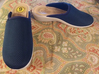 Fly Flot 40 9 Azul Tela Slip On Malla Italiano Slides Zapatos Planos Foto 1 de 4