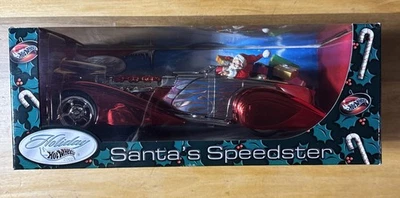 HOT WHEELS 2002 SPECIAL HOLIDAY EDITION 1:18 SCALE SANTA’S SPEEDSTER DIECAST NIP - Image 1 of 4