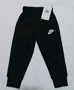NEW Boy's Nike Black White Signature Jogger Sweatpant Sz. 3 Toddlers - Picture 1 of 5