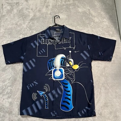 Original Fox Collection Button Down Shirt Men's Large History Hip Hop Music Cat - Image 1 of 4