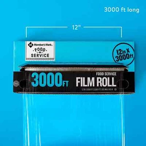 12" x 3000' PLASTIC FOOD SERVICE SARAN WRAP ( 3000 FEET ROLL PER BOX ) USA MADE - Picture 1 of 5