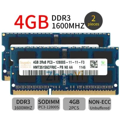 8GB Kit (2x 4GB) HP/Compaq Presario CQ57-439WM G42-164LA DDR3 Laptop Memory RAM - Image 1 of 4