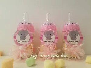 12 biberon riempibili elefante bomboniere baby shower è una ragazza premi safari giungla - Foto 1 di 8
