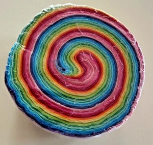 NEW BRIGHT PALETTE KONA COTTON 41PC 2 1/2" JELLY ROLL BY ROBERT KAUFMAN FABRICS - Picture 1 of 5