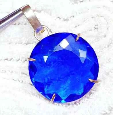 Blue Topaz Pendant 90.15 Ct Certified Loose Gemstone With Free Gift - Image 1 of 4