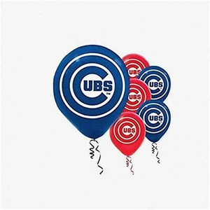 Cubballoon - Chicago Cubs MLB Latex Balloons (12" Pack of 6) - Game Day Celebrat - Picture 1 of 3