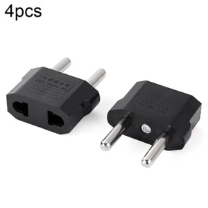 4pcs US to EU Plug Charger Adapter, Travel Power Adapter with Europe Socket Plug - Picture 1 of 4