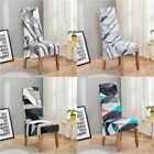Extra Large Long Back Dining Chair Cover Leaf Printed Elastic XL Chair Slipcover