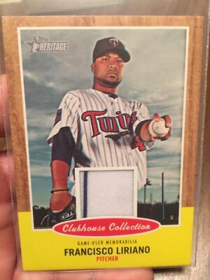 FRANCISCO LIRIANO 2011 TOPPS HERITAGE "CLUBHOUSE COLLECTION" TWINS JERSEY PATCH! - Image 1 of 2
