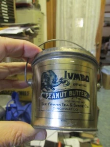 Jumbo Erdnussbutter Ein Pfund Metalldose mit Original Deckel & Kaution - Frank's Tea - Bild 1 von 12
