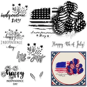 4Th of July Independence Day Clear Stamps for Card Making and Journaling, Americ - Picture 1 of 5