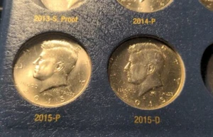 Medio dólar Kennedy 2015 P y 2015 D BU sin circular de rollo (2 monedas) - Imagen 1 de 2