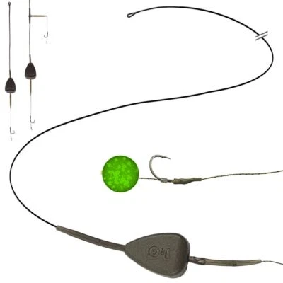 Carp Fertig Montagen Set LEAD IN-LINE Karpfen Fluss Angelei Flat Leadcore Safety - Bild 1 von 4