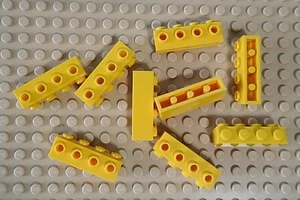 LEGO: 30414 Brick Modified 1x4 with Studs on Side, YELLOW, 9 pieces - Picture 1 of 1