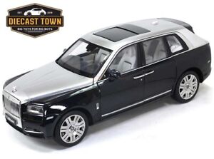 1:18 Rolls-Royce Cullinan Black Sliver Diecast Model samochodu Dealer Edition