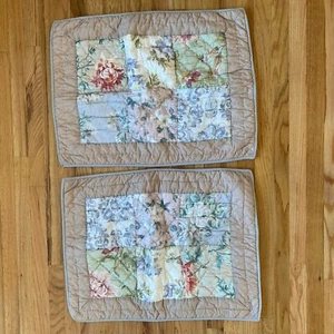 The Company Store Atrium Floral Patchwork Pair of Standard Pillow Shams - Picture 1 of 9