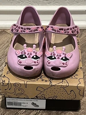 Mini Melissa Ultragirl Jirafa Zoo Mary Jane Zapatos Niñas Pequeñas Talla 9 Púrpura Foto 1 de 4