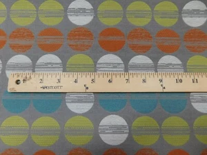 Designtex Carom Concrete Orange, aqua, lime & grays Geometric Upholstery Fabric - Picture 1 of 2