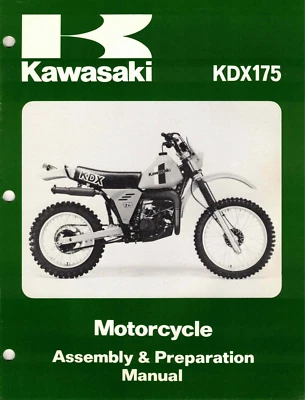 Nuevo de Lote Antiguo Original Kawasaki OEM Bicicleta Manual de Servicio/Montaje KDX175 1980 Foto 1 de 2