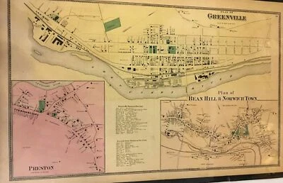 Connecticut, New London County Map, 1868 Greenville, Preston, Bean Hill #03 - Image 1 of 4