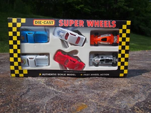 1970's DIE CAST SUPER WHEEL SET OF 6 CARS TRANS AM CHEVY SQUARE BODY FORMULA 1 - Picture 1 of 7