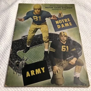 Vintage 1947 Notre Dame Stadium Official Program (Football vs Army) - Bild 1 von 9