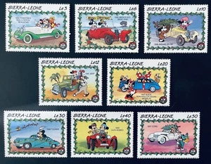 SIERRA LEONE DISNEY CHRISTMAS CARS STAMPS SET 1989 MNH CLASSIC AUTOMOBILES BENZ - Picture 1 of 1