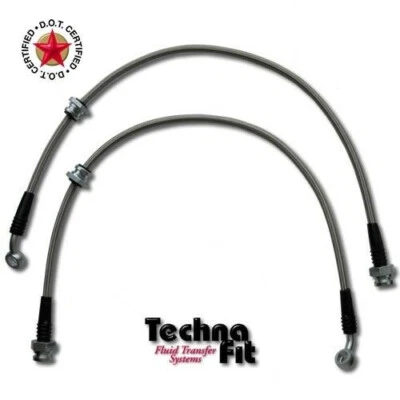 Líneas de freno delanteras Techna-Fit de acero inoxidable NIS-1410FRT para Nissan Sentra Foto 1 de 3