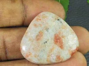 Piedra solar natural en forma de corazón cristal curativo cabujón piedra preciosa suelta 30X31MM r74 - Imagen 1 de 9