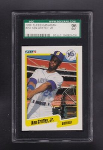 1990 Fleer Canadian Ken Griffey Jr. #513 SGC 9 MINT ~ Tough Rare Griffey~ 