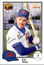 1989 Peoria Chiefs Team Issue Gold 200 #19 Eric Perry Sparks Nevada NV Card