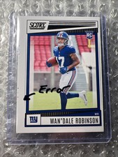 2022 Panini Score Football Wan'Dale Robinson ERROR CARD BCM Miscut