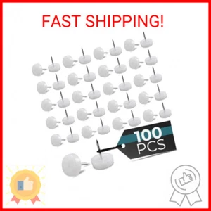 100 Pcs Nail in Chair Leg Floor Protectors - Nail on Furniture Sliders Furniture - Picture 1 of 2