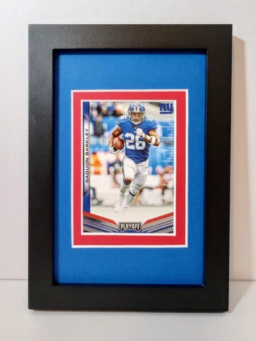 Saquon Barkley New York Giants Display Custom Framed NFL Football Card Plaque Cover