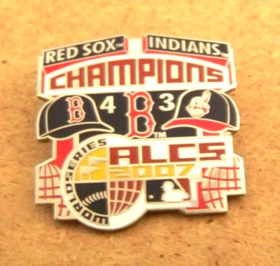 2007 Boston Red Sox AL American League Champions vs Cleveland Indians lapel pin - Image 1 of 4