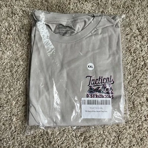 NEW Men’s Tactical Distrib TD Day of the Dead Skull Mens 2X Gray SS T-Shirt NWT - Picture 1 of 6