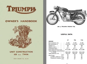 Triumph 650cc Twin Owners Handbook for Unit Construction 650 cc Twin From Engine - Bild 1 von 1