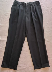 Van Heusen Black Dress Slacks Men's Size 36x30 - Picture 1 of 13