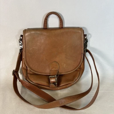Hobo International Vintage Tan Leather Satchel Boho Shoulder Bag Handbag - Image 1 of 4