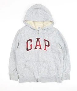 GAP Kids Boys Grey Full Zip Hoodie L - Picture 1 of 12