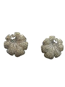 JUDITH JACK 925 Sterling Silver Clip on and Post Back Vintage Earrings - Picture 1 of 6