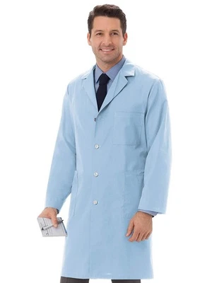Meta 6116-19-SZ X Unisex Poly-Cotton Lab Coat, Lt Blue, XX-Large (50-52) - Image 1 of 3