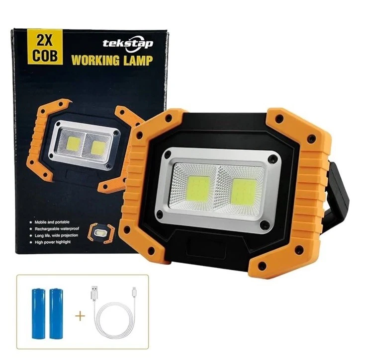 tekstap LED Rechargeable Work Light - 30W 2000LM USB Portable Super Bright