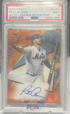 2020 Topps Finest - Finest Autographs Pete Alonso #FA-PA Orange Refractor 25/25 - Image 1 of 3