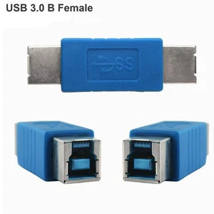 USB 3.0 Type B Female to B Female Data Converter Adapter Printer Scanner Cable - Picture 1 of 10