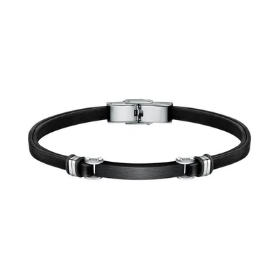 Bracciale SECTOR uomo Bandy pelle nero / acciaio (SZV92) - Immagine 1 di 4