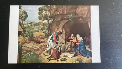 Vintage NGA Postcard Giorgione Adoration of the Shepherds Samuel H. Kress Collec - Image 1 of 2