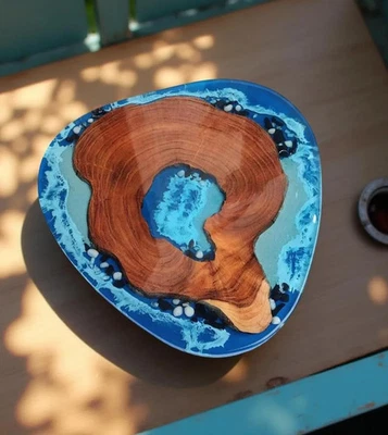 Live Edge Epoxy Coffee Table – Handmade Artistic Furniture - Image 1 of 4